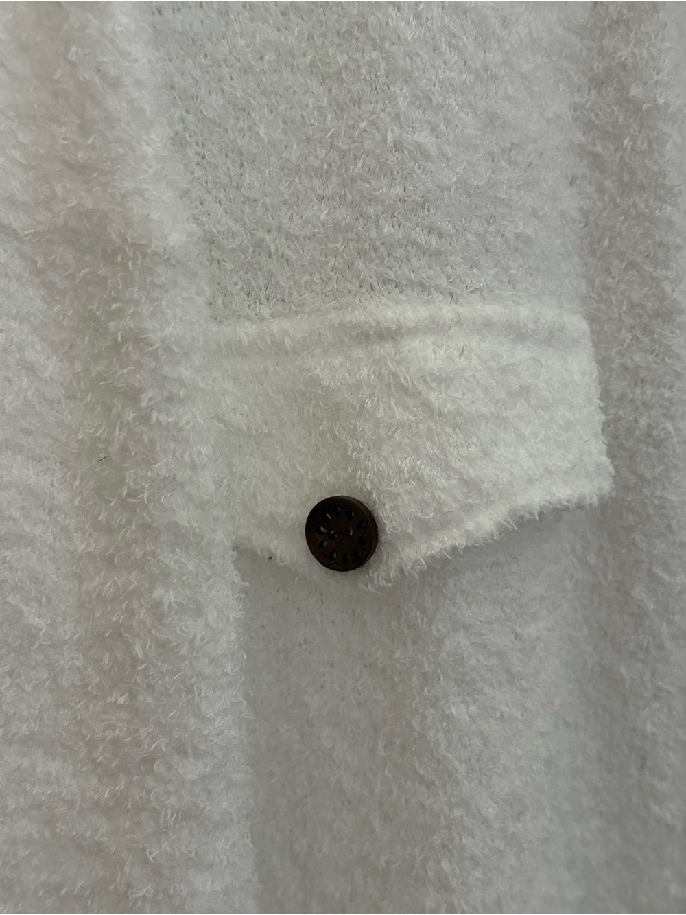Cozy White Button-Up Shacket - Picture 4 of 9